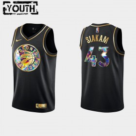 Dječji NBA Dres Toronto Raptors Pascal Siakam 43 Nike 2021-2022 Crno Golden Edition 75th Anniversary Diamond Swingman